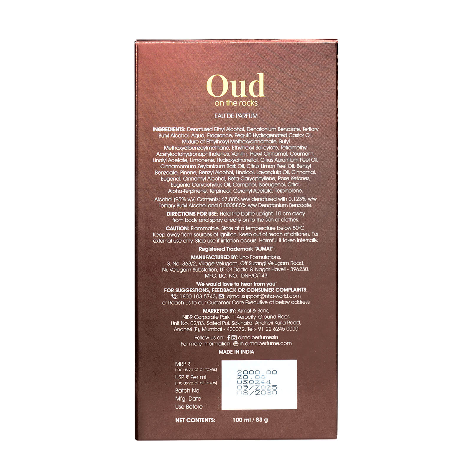 Oud on the Rocks Perfume 100 ML for Men and Women - Image 6